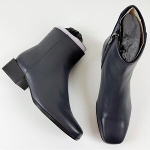 Easy Spirit Sidney eFlex Square Toe Booties Womens 7.5M Dark Blue Heeled NEW